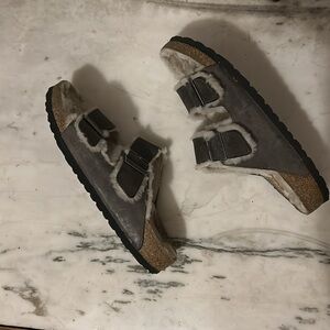 Birkenstock Arizona Shearling Fur Sandals size 40